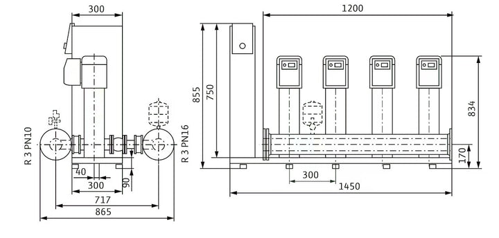 WILO Kompakte Druckerhöhungsanlage SiBoost Smart 4 HELIX VE1003 Art. 2537351