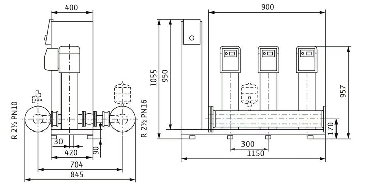 WILO Kompakte Druckerhöhungsanlage SiBoost Smart 3 HELIX VE1005 Art. 2537344