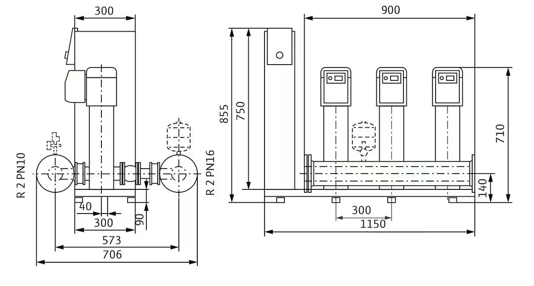 WILO Kompakte Druckerhöhungsanlage gemäß DIN 1988 und DIN EN 806 SiBoost Smart 3 HELIX VE403 Art. 2537338