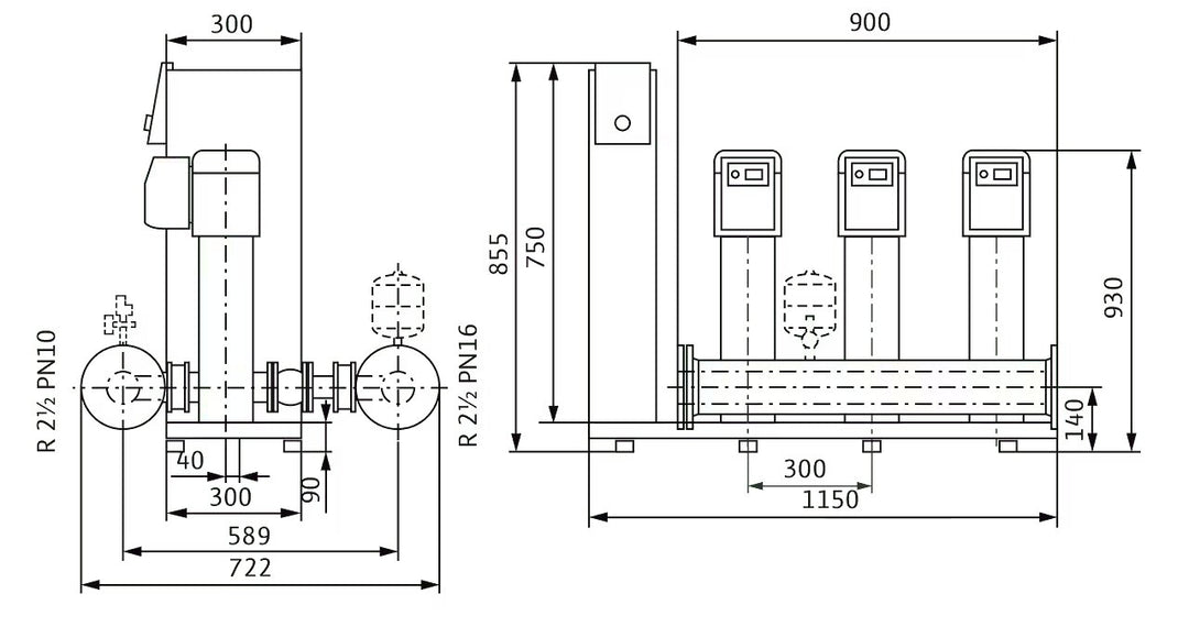 WILO Kompakte Druckerhöhungsanlage SiBoost Smart 3 HELIX VE606 Art. 2536376