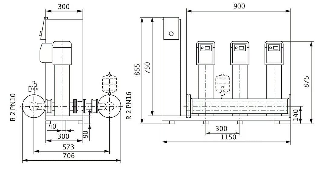 WILO Kompakte Druckerhöhungsanlage gemäß DIN 1988 und DIN EN 806 SiBoost Smart 3 HELIX VE407 Art. 2537339