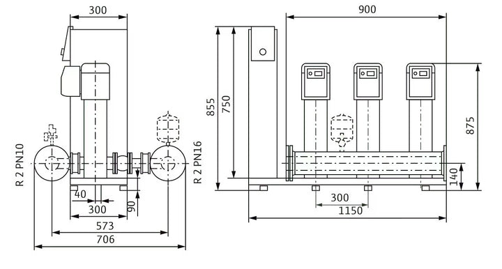 WILO Kompakte Druckerhöhungsanlage gemäß DIN 1988 und DIN EN 806 SiBoost Smart 3 HELIX VE407 Art. 2537339