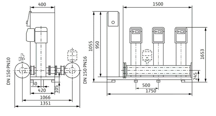 WILO Kompakte Druckerhöhungsanlage SiBoost Smart 3 HELIX VE5205-ES Art. 2547367