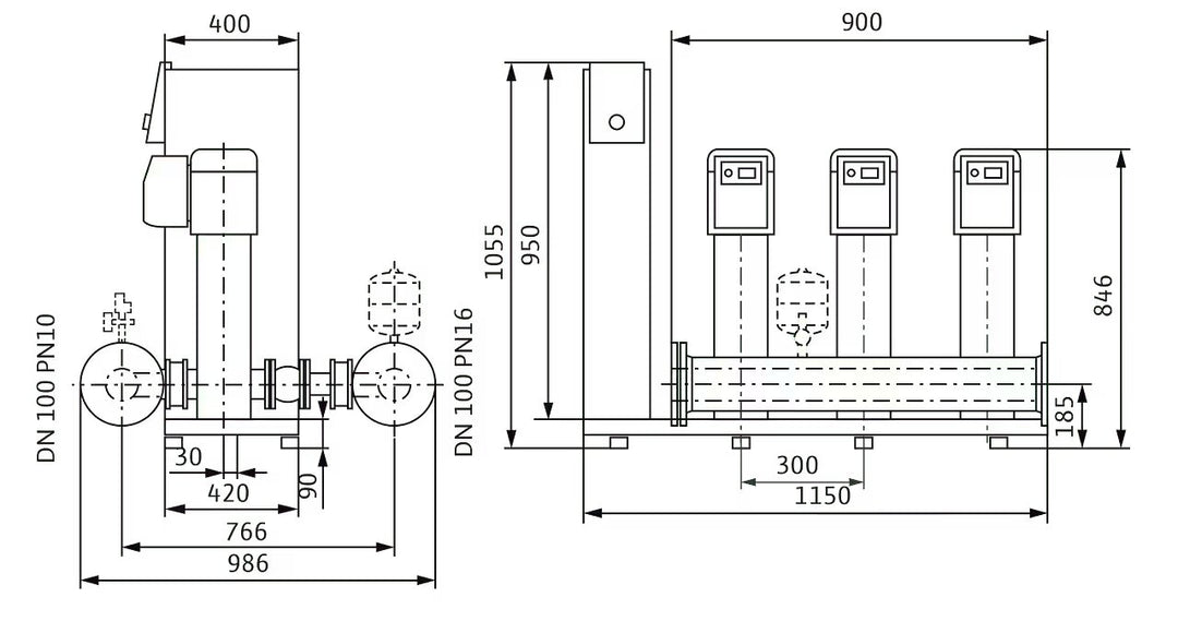 WILO Kompakte Druckerhöhungsanlage SiBoost Smart 3 HELIX VE1602 Art. 2536337