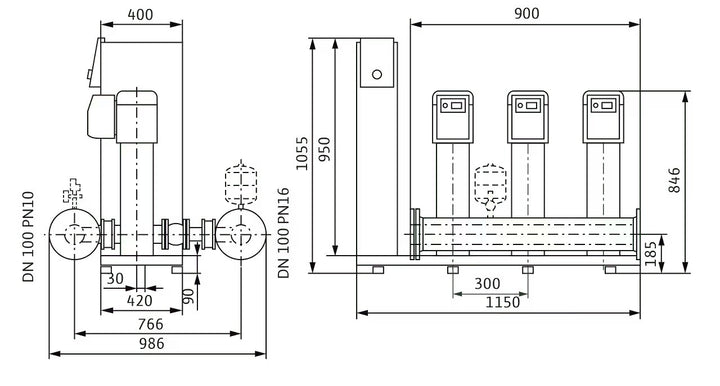 WILO Kompakte Druckerhöhungsanlage SiBoost Smart 3 HELIX VE1602 Art. 2536337
