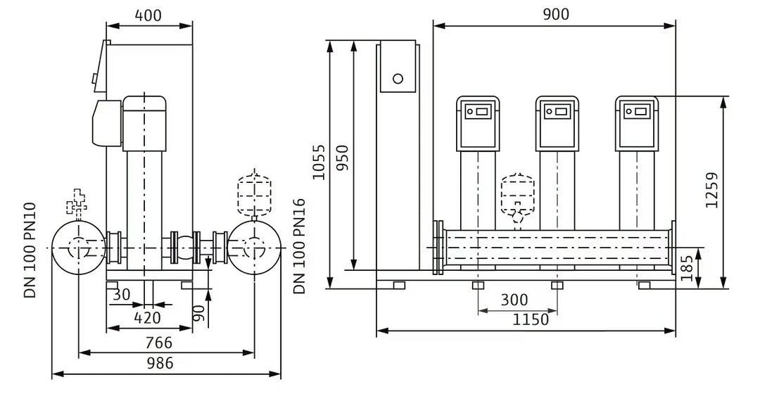 WILO Kompakte Druckerhöhungsanlage SiBoost Smart 3 HELIX VE1606 Art. 2536340
