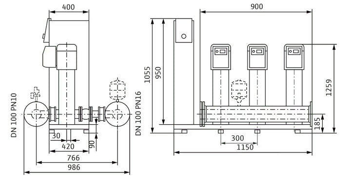 WILO Kompakte Druckerhöhungsanlage SiBoost Smart 3 HELIX VE1606 Art. 2536340