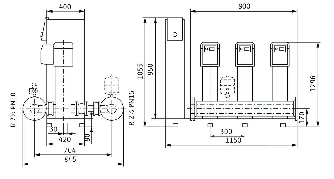 WILO Kompakte Druckerhöhungsanlage SiBoost Smart 3 HELIX VE1009 Art. 2536352