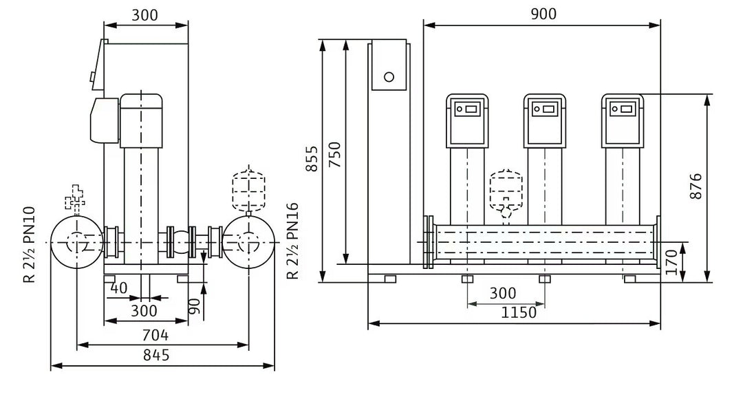 WILO Kompakte Druckerhöhungsanlage SiBoost Smart 3 HELIX VE1004 Art. 2536350