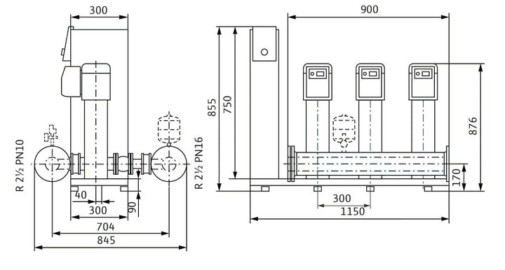 WILO Kompakte Druckerhöhungsanlage SiBoost Smart 3 HELIX VE1004 Art. 2536350