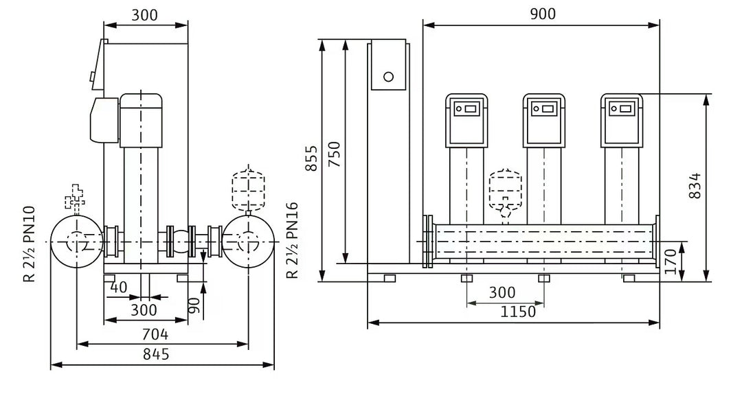 WILO Kompakte Druckerhöhungsanlage SiBoost Smart 3 HELIX VE1003 Art. 2537343