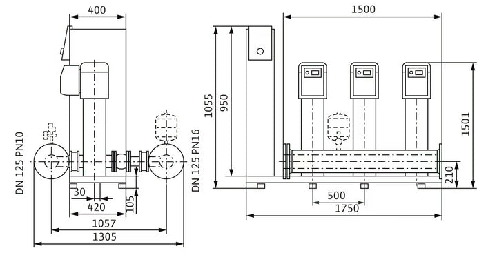 WILO Kompakte Druckerhöhungsanlage SiBoost Smart 3 HELIX VE3605-ES Art. 2547355