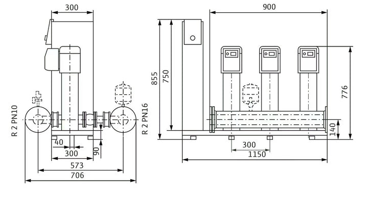 WILO Kompakte Druckerhöhungsanlage gemäß DIN 1988 und DIN EN 806 SiBoost Smart 3 HELIX VE405 Art. 2537622