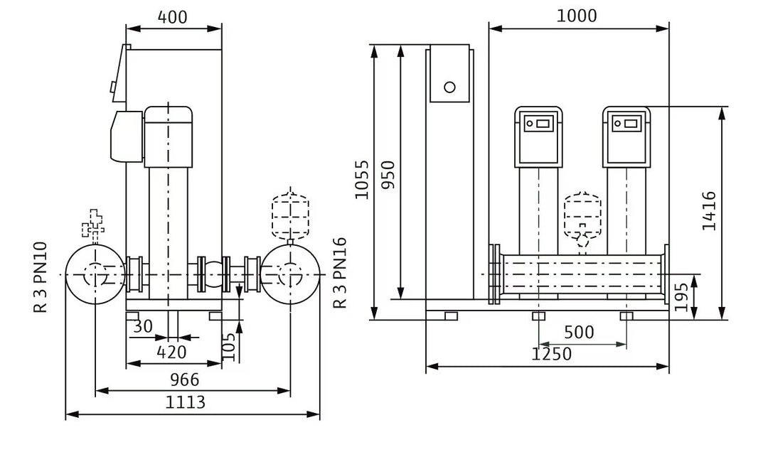 WILO Kompakte Druckerhöhungsanlage SiBoost Smart 2 HELIX VE2205-ES Art. 2547337