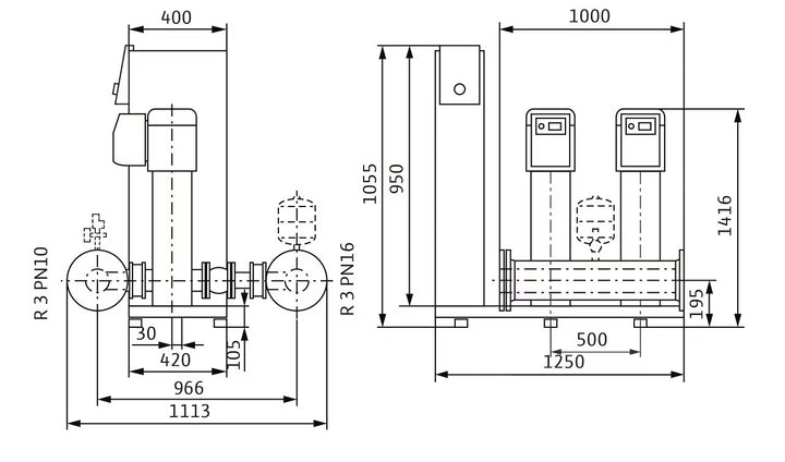WILO Kompakte Druckerhöhungsanlage SiBoost Smart 2 HELIX VE2205-ES Art. 2547337