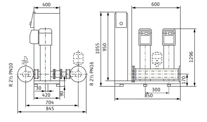 WILO Kompakte Druckerhöhungsanlage gemäß DIN 1988 und DIN EN 806 SiBoost Smart 2 HELIX VE1009 Art. 2536348