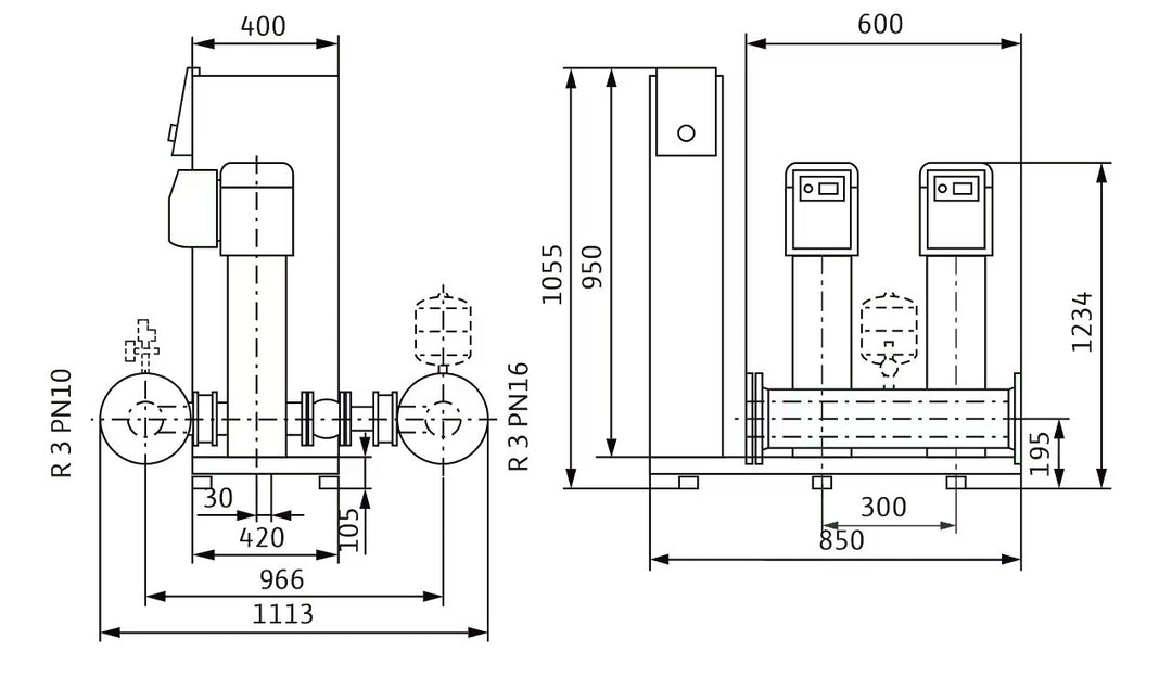 WILO Kompakte Druckerhöhungsanlage SiBoost Smart 2 HELIX VE2204-ES Art. 2547336