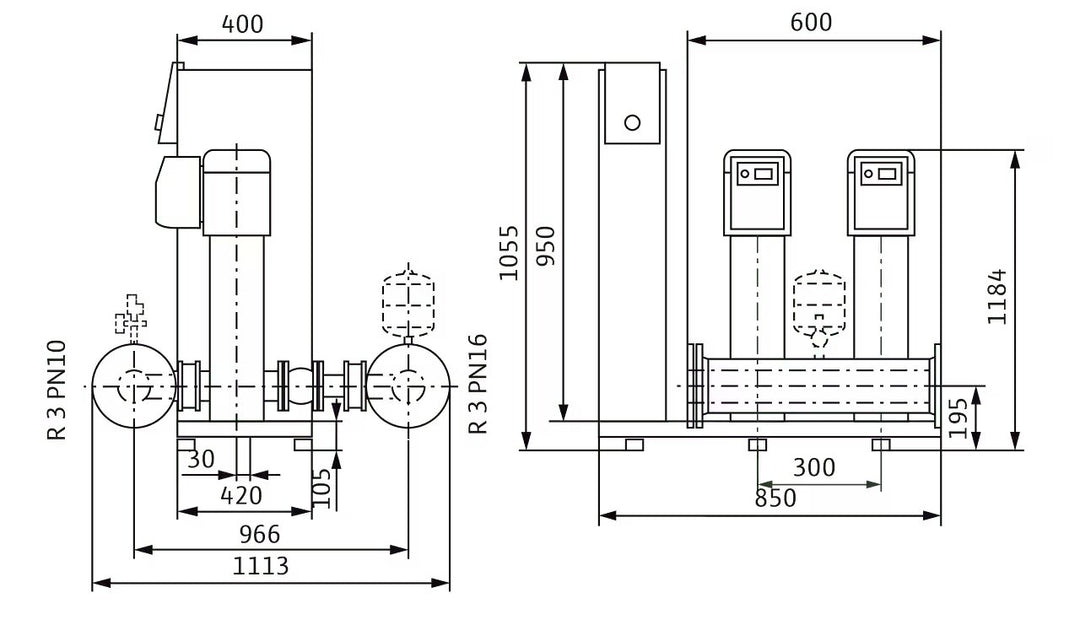 WILO Kompakte Druckerhöhungsanlage SiBoost Smart 2 HELIX VE2203-ES Art. 2547335