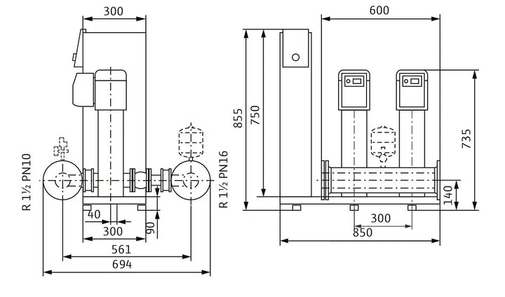 WILO Kompakte Druckerhöhungsanlage gemäß DIN 1988 und DIN EN 806 SiBoost Smart 2 HELIX VE204 Art. 2541584