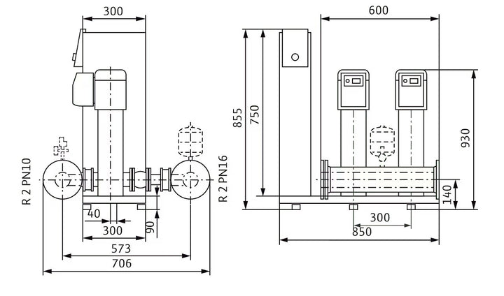 WILO Kompakte Druckerhöhungsanlage gemäß DIN 1988 und DIN EN 806 SiBoost Smart 2 HELIX VE606 Art. 2536373