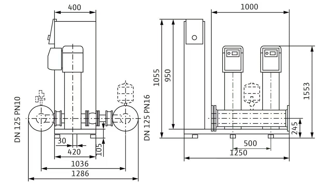 WILO Kompakte Druckerhöhungsanlage SiBoost Smart 2 HELIX VE5204-ES Art. 2547362