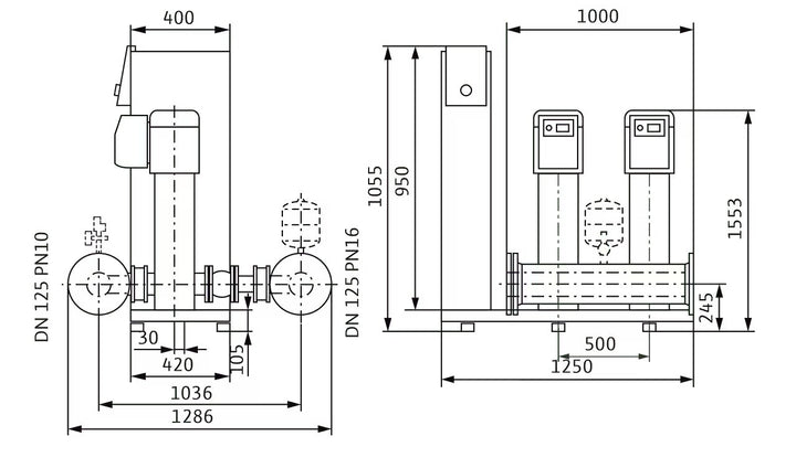 WILO Kompakte Druckerhöhungsanlage SiBoost Smart 2 HELIX VE5204-ES Art. 2547362