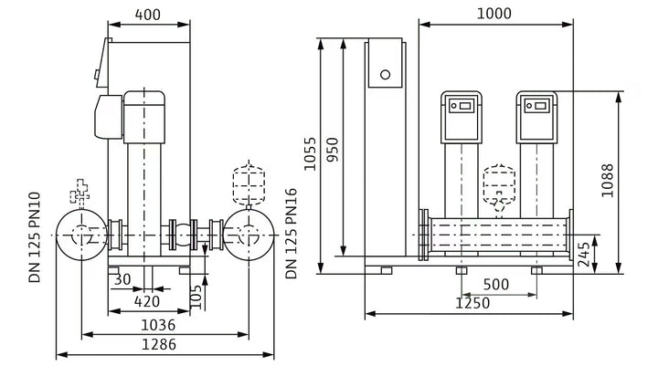 WILO Kompakte Druckerhöhungsanlage SiBoost Smart 2 HELIX VE5202-ES Art. 2547360