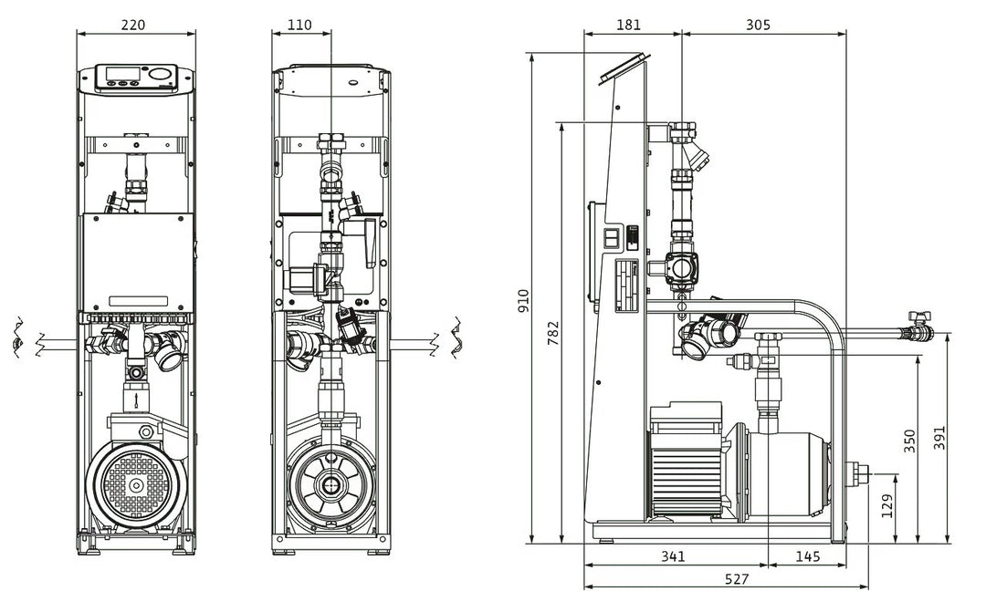 WILO Druckhaltestationen Wilo-Sinum Einzelpumpe M20 400V Art. 2198860