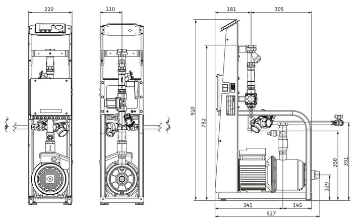 WILO Druckhaltestationen Wilo-Sinum Einzelpumpe M20 400V Art. 2198860