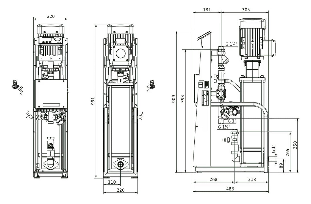 WILO Druckhaltestationen Wilo-Sinum Einzelpumpe M60 400 V Art. 2198861