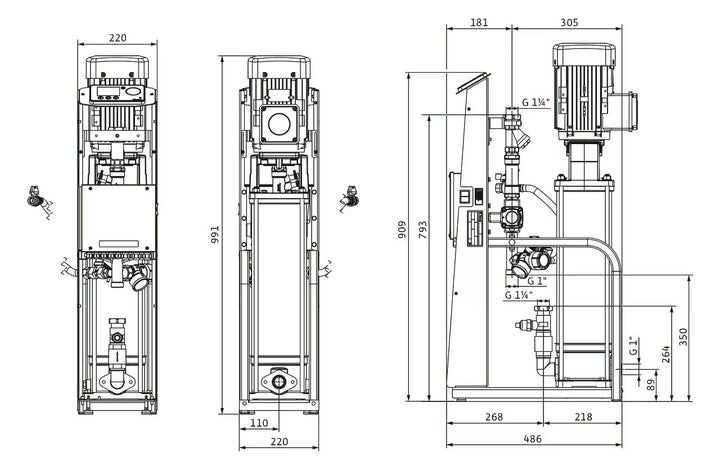 WILO Druckhaltestationen Wilo-Sinum Einzelpumpe M60 400 V Art. 2198861