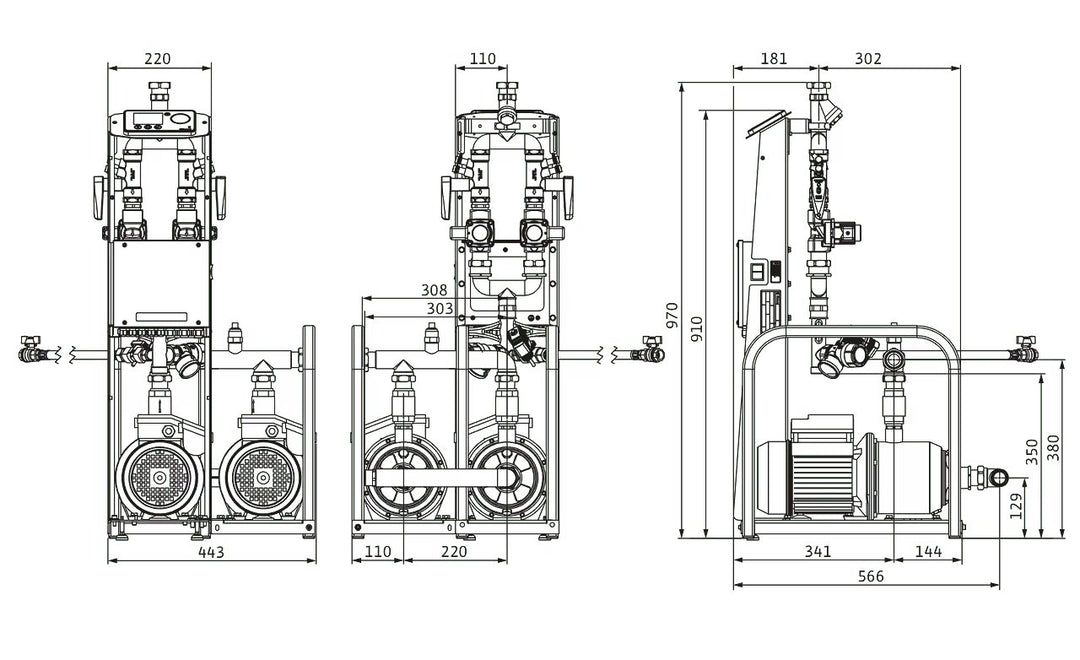 Wilo-Sinum Doppelpumpe D20 400V Art. 2198869