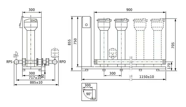 WILO Kompakt-Druckerhöhungsanlage SiBoost Smart 3MVISE803 Art. 2550755