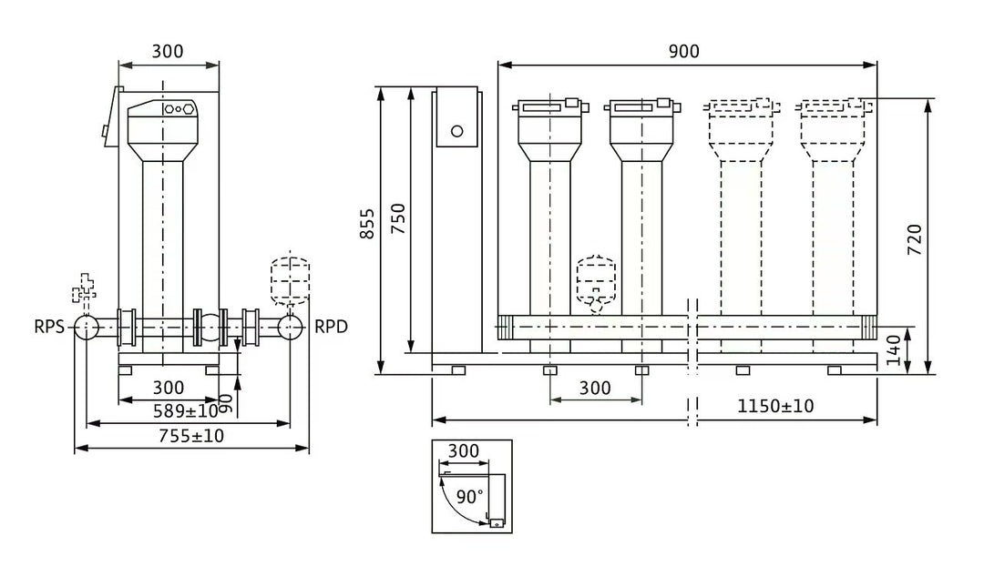 WILO Kompakt-Druckerhöhungsanlage SiBoost Smart 3MVISE406 Art. 2550753