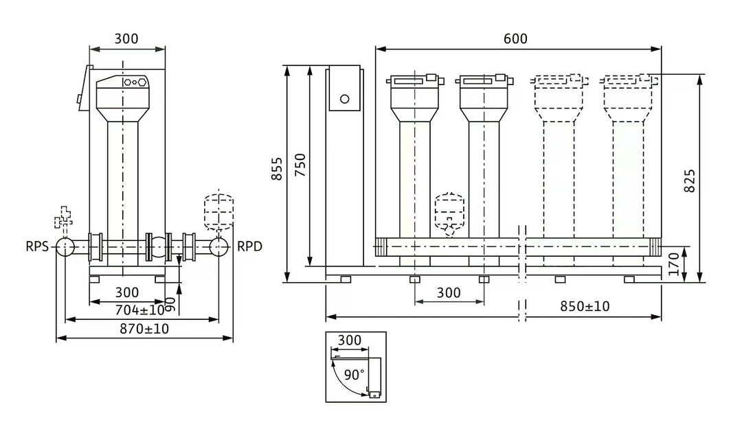 WILO Kompakt-Druckerhöhungsanlage SiBoost Smart 2MVISE806 Art. 2550749
