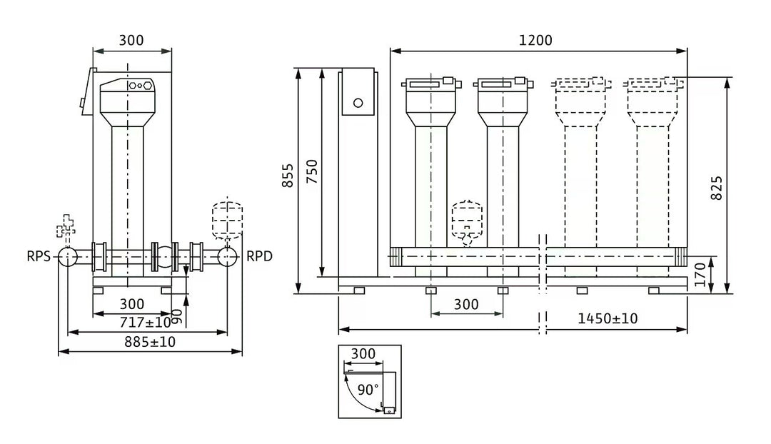 WILO Kompakt-Druckerhöhungsanlage SiBoost Smart 4MVISE806 Art. 2550763
