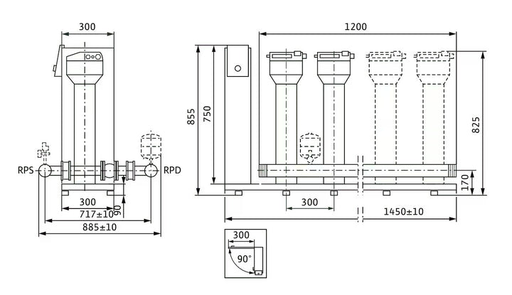WILO Kompakt-Druckerhöhungsanlage SiBoost Smart 4MVISE806 Art. 2550763