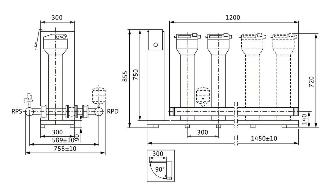 WILO Kompakt-Druckerhöhungsanlage SiBoost Smart 4MVISE406 Art. 2550760