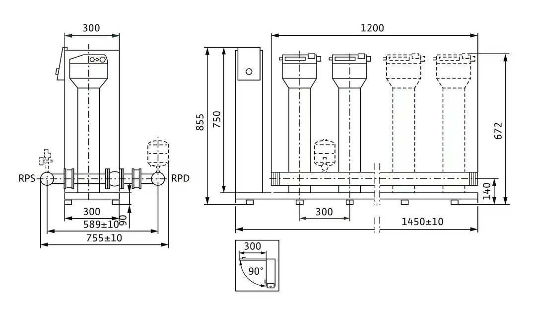 WILO Kompakt-Druckerhöhungsanlage SiBoost Smart 4MVISE404 Art. 2550759