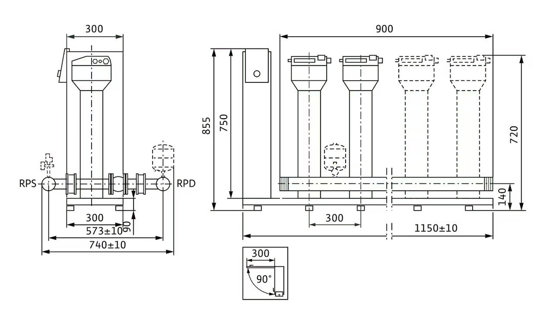 WILO Kompakt-Druckerhöhungsanlage SiBoost Smart 3MVISE206 Art. 2550750