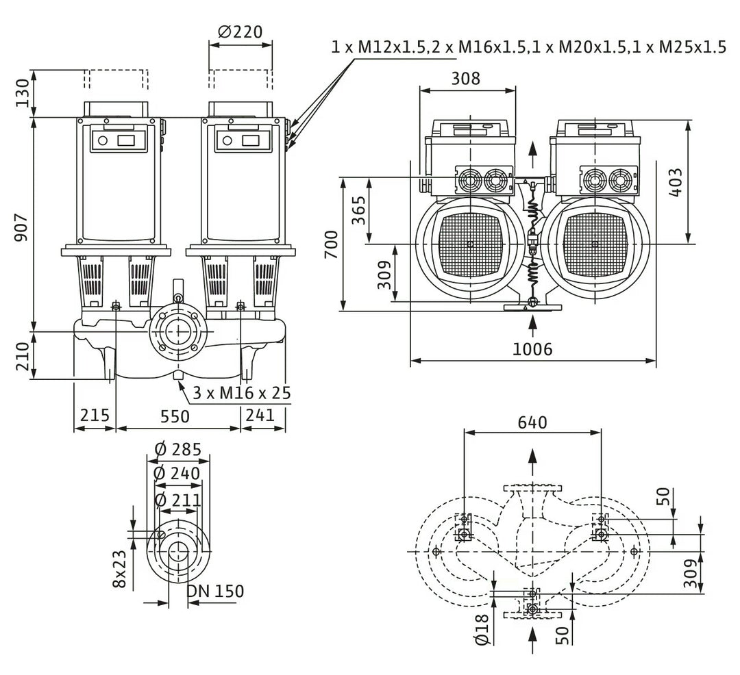 WILO Hocheffizienz Stratos GIGA-D 150/1-14/11-R1 Art. 2192067