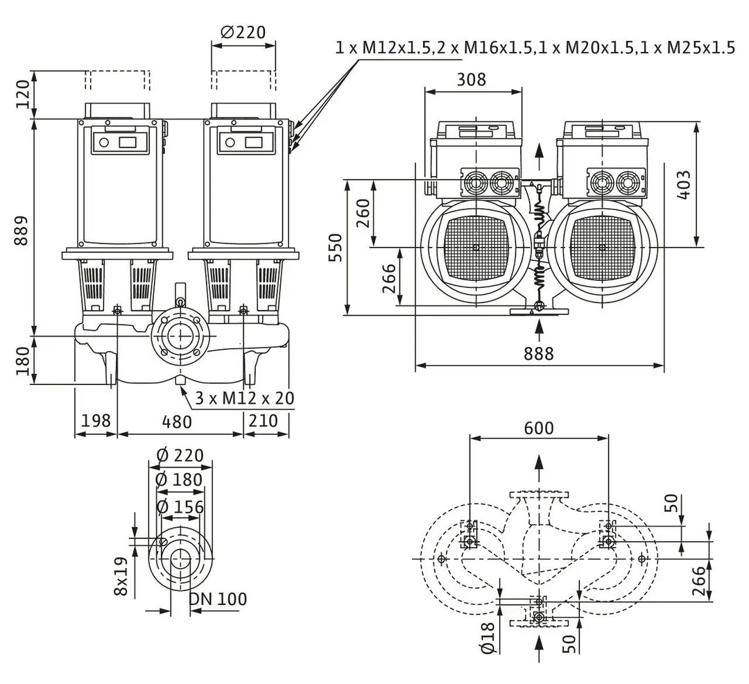 WILO Hocheffizienz Stratos GIGA-D 100/2-24/11-S1 Art. 2192388