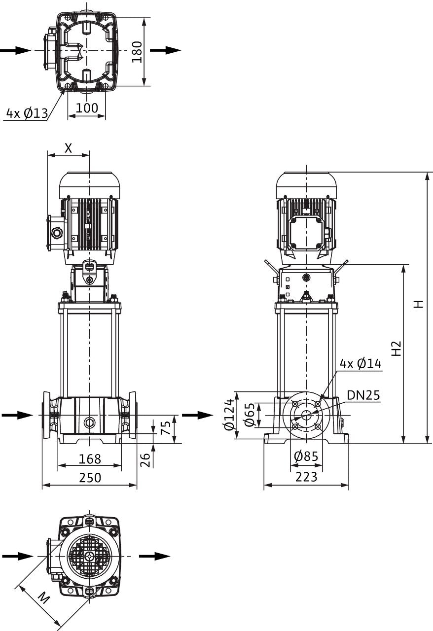 WILO Hochdruck-Kreiselpumpe Helix FIRST V 214-5/25/E/S/ Art. 4201054