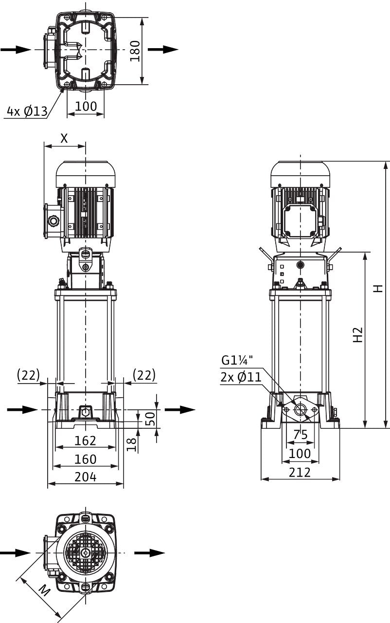 WILO Hochdruck-Kreiselpumpe Helix FIRST V 610-5/16/E/S/ Art. 4201149