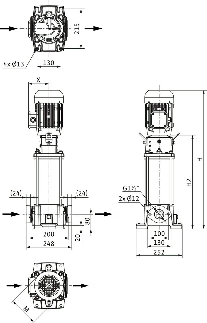 WILO Hochdruck-Kreiselpumpe Helix FIRST V 1003-5/16/E/S/ Art. 4200939