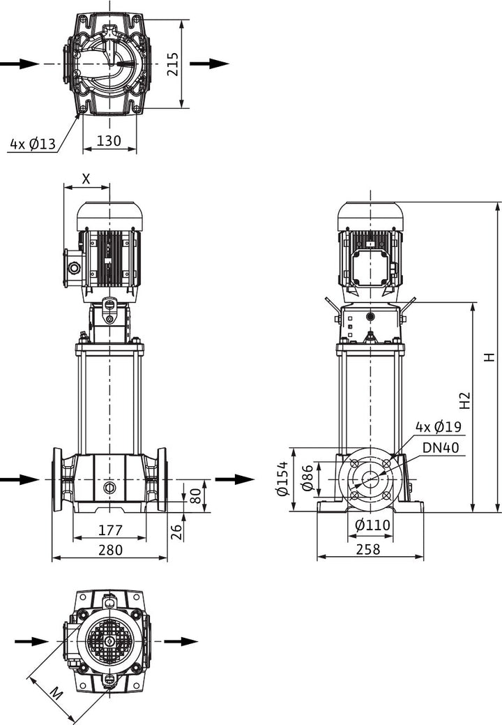 WILO Hochdruck-Kreiselpumpe Helix FIRST V 1012-5/25/E/S/ Art. 4200968