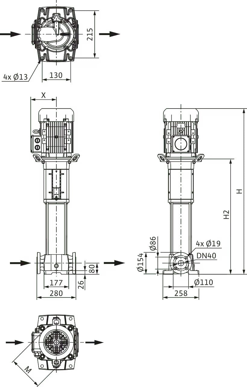 WILO Hochdruck-Kreiselpumpe  Helix FIRST V 1013-5/25/E/KS/ Art. 4200969
