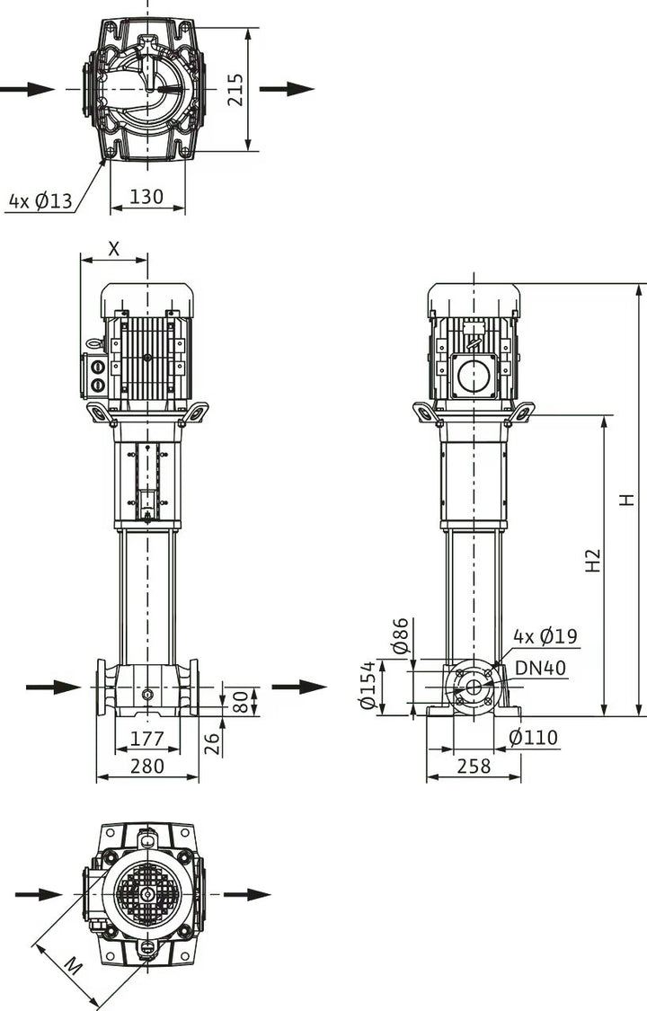WILO Hochdruck-Kreiselpumpe Helix FIRST V 1021-5/30/E/KS/ Art. 4200976