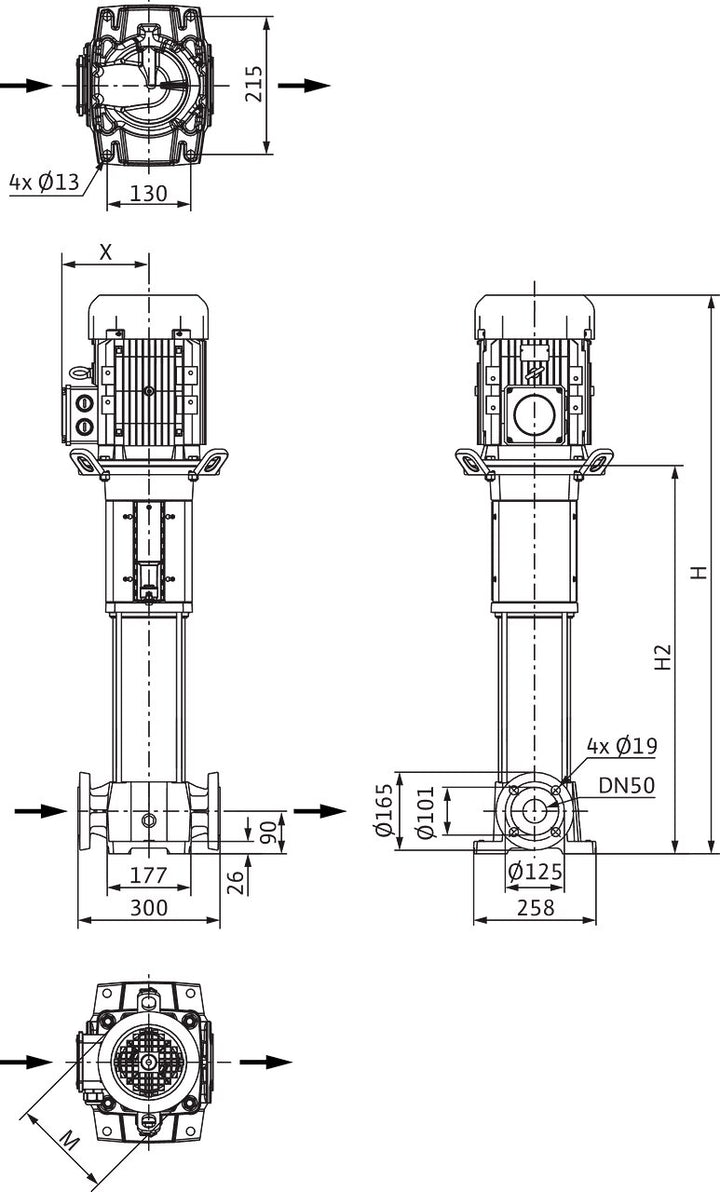 WILO Hochdruck-Kreiselpumpe Helix FIRST V 1609-5/25/E/KS/ Art. 4201001
