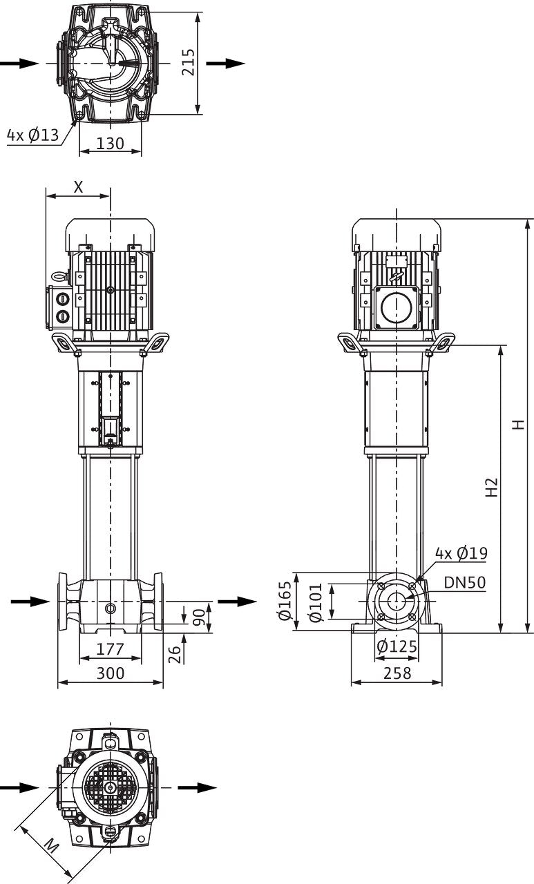 WILO Hochdruck-Kreiselpumpe Helix FIRST V 1613-5/25/E/KS/ Art. 4201009